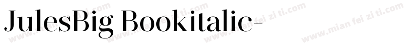 JulesBig Bookitalic字体转换